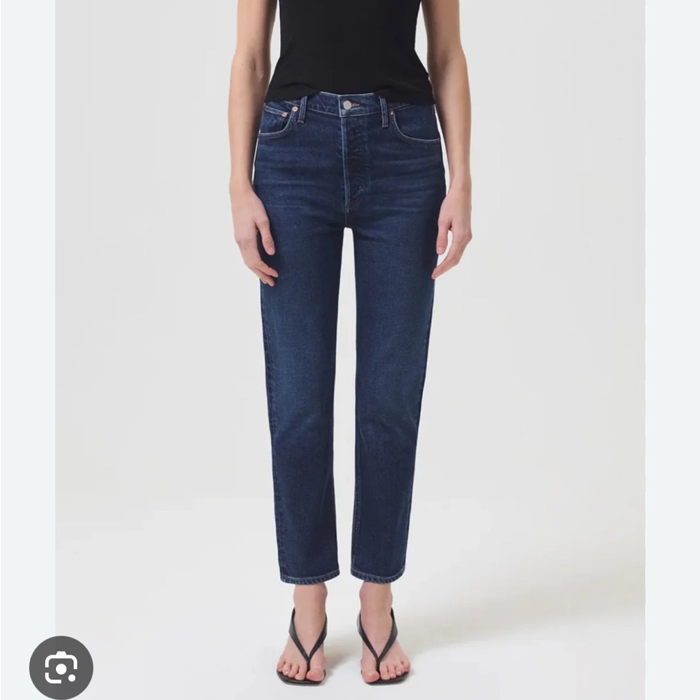 Agolde Riley Crop stretch Divided dark wash 26